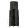 Pantalones Cargo de Retazos Desconstruidos Multibolsillos Estilo Retro Americano para Hombres y Mujeres Otoño 2026 Nuevos Pantalones Casuales Sueltos de Pierna Ancha