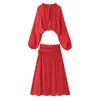 Venta Caliente Transfronteriza de AliExpress Nuevo Set de Moda para Mujer Primavera 2026 con Camisa de Manga Larga y Falda