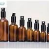 Botella de spray para aceites esenciales, de vidrio marrón, para cosméticos, emulsión, maquillaje, belleza, viajes, resistente a la luz, para perfumes, botellas separadas.