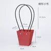 Nova Bolsa Tote de Papel Kraft com Flores, Caixa para Arranjo Floral, Display para Buquê, Bolsa de Presente de Luxo, Caixa Trapezoidal para Floricultura