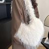 Bolso de Hombro de Felpa Original Niche Love de Gran Capacidad para Mujer, Bolso de Moda Ins Versátil para Otoño e Invierno, Bolso Peludo, Bolso Cruzado