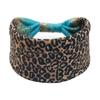 Europeu e Americano Novo Estilo Étnico Faixa de Cabelo Leopardo Impressão Rotary Cor Elástica de Abas Largas Esportes Femininos Headband Faixa de Cabelo Retro Headband