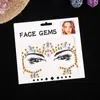 Venta al por mayor de fábrica maquillaje de fiesta para festivales de música caliente ojo cara diamantes de imitación red facial personalidad DIY joyas de diamantes de colores