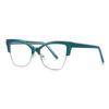Estación independiente nuevo espejo plano ojo de gato 2175 moda calidad montura metálica para cejas gafas de montura negra para mujer personalizadas