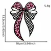 Patch Bordado Multicor Desenho Animado Color-Blocking Laço Bordado Estampa de Leopardo Padrão Xadrez Emblema Bordado Acessórios para Roupas Patch
