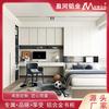 Cama Tatami de Aleación de Aluminio Armario Integrado Combinación Nórdica de Lujo Ligero Armario Multifuncional Cama Apartamento Pequeño Estantería Todo Aluminio Hogar
