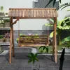 Balanço de Madeira Maciça Anticorrosivo Parque Área Externa Duplo Balanço Cadeira Suspensa Infantil Cadeira de Rattan Balanço de Varanda Lazer Doméstico