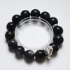 [Los Sueños Viejos Aún Permanecen] Pulsera Hecha a Mano de Cristal Natural Obsidiana Plateada para Mujeres, Estilo Nuevo Versátil, Pulsera de Efecto Blanqueador al por Mayor