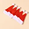 Sombrero de Navidad con Cuchillo y Tenedor Transfronterizo Decoraciones para Fiesta de Navidad Juego de Cuchillo y Tenedor Juego de Botella de Vino de Navidad Sombrero Mini Sombrero de Navidad