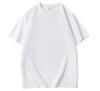Camiseta Casual Unissex de Manga Curta Solta Verão 220g Sorona com Toque Gelado Gola Redonda Cor Sólida Meia Manga