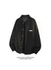 Camisa de Manga Comprida para Homem, Nova Coleção Primavera 2026 Marca Americana de Moda High Street Jaqueta Camisa Masculina Casual Solta com Lapela