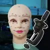 Cabeça de Manequim Beleza Acuponto Molde de Cabeça Silicone Manequim Cabeleireiro Cabeça Humana Modelo Molde Facial Pontas Maquiagem Realista