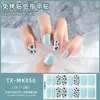 Nuevas Pegatinas para Uñas Sin Hornear Estampado Leopardo Francés Wraps Completos para Uñas Plantillas de Esmalte de Uñas Manicura Sin Lámpara UV INS Pegatinas Lindas para Manicura