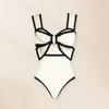 Traje de Baño de Comercio Exterior Europeo y Americano para Mujer Traje de Baño Bikini de Alta Gama Cubierto de Carne Ajustado Traje de Baño con Lazo