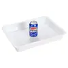 Bandeja retangular para congelador bandeja de exibição de alimentos frescos de supermercado bandeja para pratos frios alimentos cozidos bandeja para pão alimentos bandeja plástica comercial