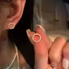 Aretes Nuevos Populares Estilo Coreano de Cuentas de la Fortuna, Tachuelas Versátiles Simples y Elegantes, Joyería para Orejas Mismo Estilo de Transmisión en Vivo al por Mayor