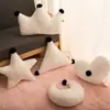 Cojín Decorativo Estilo Nórdico Estrella y Luna, Cojín para Sofá Corona, Decoración para Ventana Bahía, Decoración para el Hogar de Material Peluche con Forma de Corazón