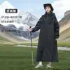 Capa de Chuva para Patinete Elétrico de Uma Pessoa Adulto Veículo Elétrico Capa de Chuva para Exterior Longa Espessa Cobertura Total Chuva Forte Montar Homens Mulheres Caminhada