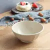 Tigela de palha de trigo 16,5 cm tigela para comer de dormitório fácil de limpar tigela simples conjunto de hashis presente