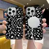 Funda de Teléfono con Flores de Moda Estilo Europeo y Americano para Apple 18Pro Cubierta Protectora Acrílica Ip17 con Soporte Magnético para Tarjetas 14