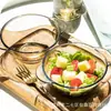 Conjunto Criativo de Vidro Duplo com Duas Alças para Salada, Frutas, Evento de Celebração de Loja, Presente Comercial Du Baite New Kangfu