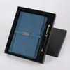 Venta al por mayor de fábrica caja de regalo para cuaderno de negocios de cuero sintético traje cuaderno con cierre magnético retro papelería cuaderno se puede imprimir logotipo