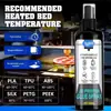 O spray adesivo para impressora 3D fornece forte adesão da primeira camada para materiais ABS, PLA, PETG, TPU e previne o empenamento.