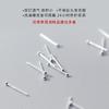 Clavo de oreja de plata pura 999 de doble punta Nalan estudiante mujer agujero de oreja dormir no necesita quitarse el clavo de oreja aguja de hueso de oreja G6508