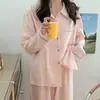Pijama 2026 Cloud Cotton com Gola de Boneca para Mulheres, Cardigã de Manga Longa para Primavera e Outono, Estilo Princesa, Conjunto de Homewear Plus Size