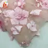 Todo hecho a mano tridimensional DIY posicionamiento de cuentas de grapa bordado en tela punto de malla tela de bordado láser