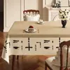 Mantel Estilo Vintage Modelo Nuevo 2025, Sensación de Lujo Ligero de Alta Gama, Impermeable, Resistente al Aceite, Lavable, Tela para Cubrir Mesa de Centro