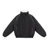 Jaqueta de Algodão com Gola Alta para Homem Casual Solta Acolchoada Roupa Externa Jovem Versátil Roupas de Algodão Top Quente Tendência