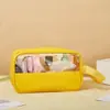 Bolsa de Cosméticos Transparente à Prova d'Água de PVC de Grande Capacidade para Mulheres, Bolsa de Viagem Portátil Super Popular Estilo Ins, Necessaire de Mão, Bolsa de Armazenamento