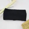 Diadema de punto acanalado de color liso estilo europeo y americano, diadema de ala ancha, orejera de lana, accesorio para la cabeza para deportes y yoga, accesorio para el cabello para adelgazar la cara