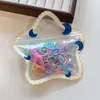 Lindo set de goma para el cabello de colores gruesas y desechables para bebés, empaquetado en bolsa de dibujos animados, que no dañan el cabello, directo del fabricante