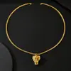 Collar con Colgante en Forma de Elefante, Acero Inoxidable Bicolor Dorado y Plateado, Joyería de Moda, Accesorios Personalizados para Hombre, Venta al por Mayor de Fábrica en Stock