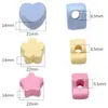 Acrílico Creme Contas com Furo Grande Flor de Ameixa Coração de Pêssego Contas Soltas Material para Pulseira Colar Joias DIY Feito à Mão