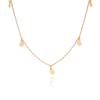 Colar Yuanfan S925 Prata Esterlina Europeu e Americano Acessível Luxo Disco Feminino Versátil Estiloso Dourado Estilo Curto Simples Empilhado Corrente da Clavícula