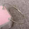 E027 Pulsera de Corazón con Diamantes Completos en Forma de Corazón Abertura Pulsera de Amor Incrustada de Diamantes Pulsera de Doble Corazón ebay Explosiones Mujeres