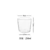Juego de Vaso Único y Olla Única de Vidrio de Borosilicato Alto Japonés Uso Doméstico Jarra para Jugo Agua Fría Taza para Bebida Individual Leche Cold Brew Taza de Desayuno
