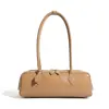 2025 Nova Bolsa de Ombro Grande de Couro Coreana de Design de Nicho Bolsa de Axila Bolsa Baguete Longa Vermelha Bolsa Feminina Feita Sob Medida