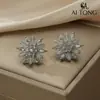 Joias para Olhos: Brincos Simples de Floco de Neve Delicados e Chamativos, Brincos de Cristal de Gelo Frescos e Dinâmicos, Brincos Pequenos Exquisitos e Versáteis