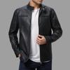 Chaqueta de cuero de motocicleta de alta gama para hombres europeos y americanos de Amazon de comercio exterior Chaqueta de cuero punk con cuello para hombres