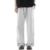 Pantalones Deportivos para Hombre Estilo Americano Otoño Modernos Holgados Versátiles Rayados Patchwork Pierna Recta Casual Deportivos Pierna Ancha Caída Pantalones Largos