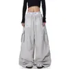 Pantalones Cargo tipo Paracaidista Sueltos Casuales Negros de Secado Rápido con Múltiples Bolsillos para Hombre - Estilo Streetwear Americano de Moda Primavera/Verano 2026