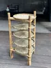 Prateleiras de bambu, estantes de armazenamento, peneiras de bambu, suportes para panela quente, produtos de bambu, tripés, suportes para vegetais, atacado de panelas quentes para vendedores ambulantes.