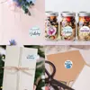 Pegatinas de Rollo Inglés de Feliz Cumpleaños Regalo Patrón de Dibujos Animados Infantiles Pegatinas de Sellado Divertidas Decorativas Pegatinas de Etiqueta en Inglés