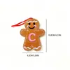 Decoraciones Navideñas Transfronterizas de Hombre de Jengibre, Hombre Galleta con Colgante de Letra y Rubor Redondo