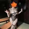 Lencería Sexy Estilo Europeo y Americano, Espalda Descubierta, Entrepierna Abierta, Tentación, No Necesita Quitarse los Tirantes, Body Caliente, Apasionado y Sexy para el Pecho