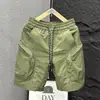 Verão 2026 Nova Marca Tendência Estilo Americano Calças Cargo de Secagem Rápida para Homens, Shorts Verde Militar, Calças Casuais para Esportes ao Ar Livre